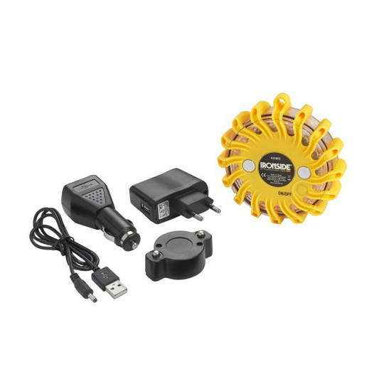 Ironside 422083 Varoitusvalo akulla ja 12 V laturilla