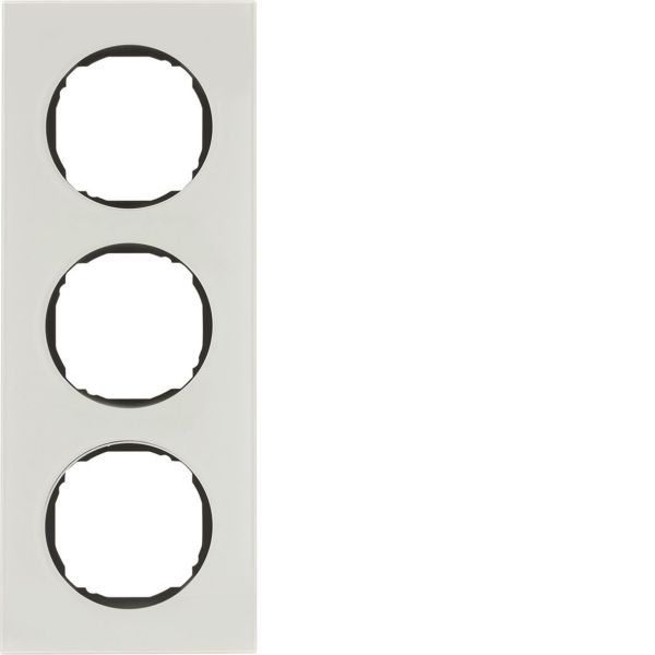 Hager 10132609 Peitekehys R.8, lasi, valkoinen 3-paikkainen