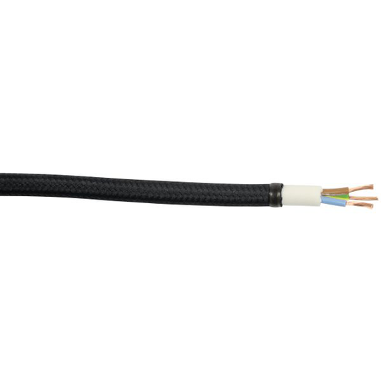 Gelia 4070810042 Tekstiilijohto SKK, 3G0.75, 3 m Musta