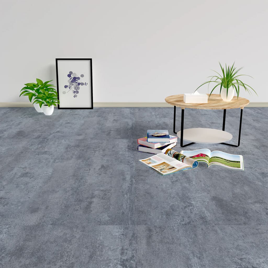 vidaXL Itsekiinnittyvä PVC Lattialankku 5,11 m² harmaa marmori