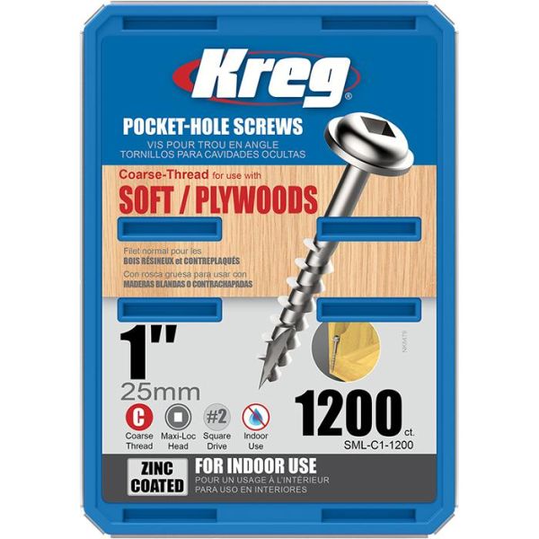 Kreg SML-C1-1200 Ruuvi 25 mm 1200 kpl:n pakkaus