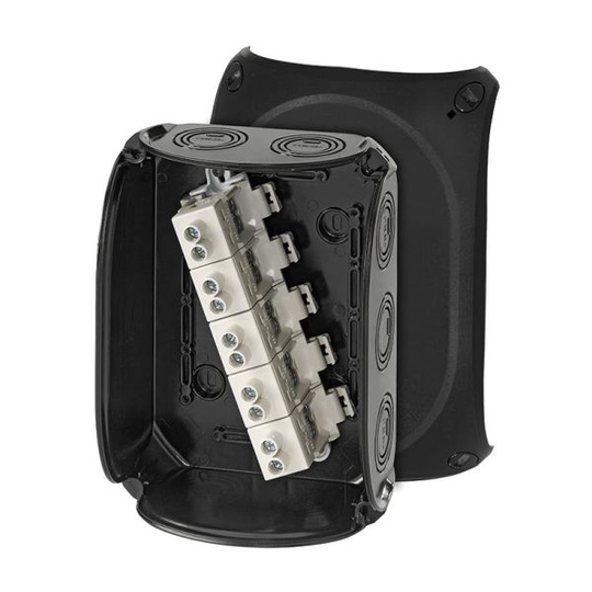 Hensel KF 1616 B Kytkentärasia musta, IP66, lasikuitu, 16-50 mm² 16 mm², 155x210 mm