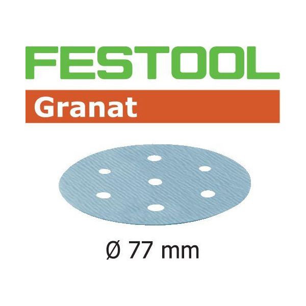 Festool STF GR Hiomapaperi 77mm, 6-reikäinen, 50 kpl P150