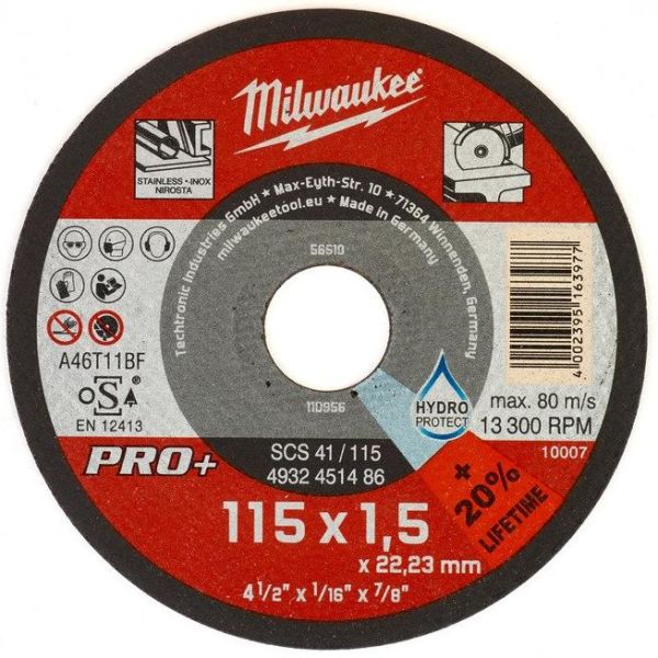 Milwaukee SCS 41 PRO+ Katkaisulaikka 115x1,5 mm