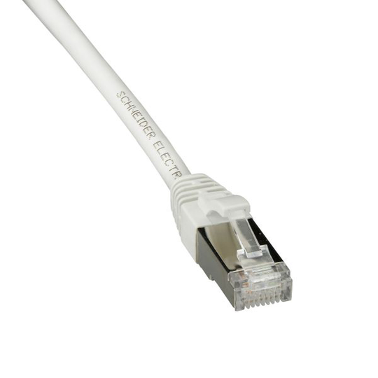 Schneider Electric ACTPC6ASFLS10WE Patch-kaapeli S/FTP, 2 x RJ45, valkoinen 1 m