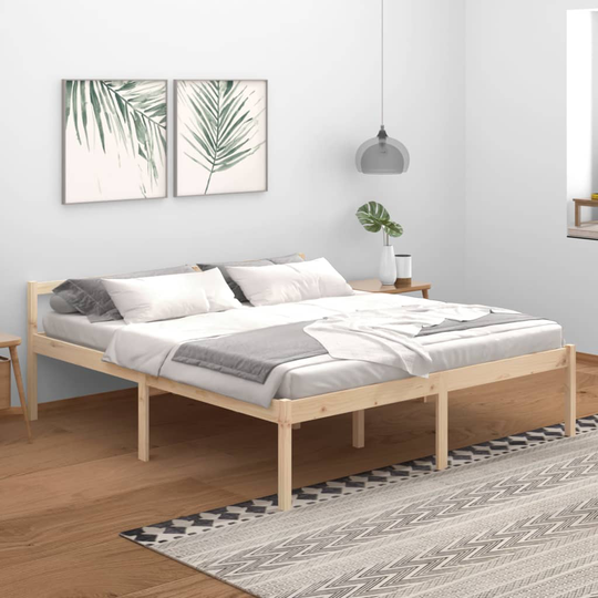 vidaXL Sängynrunko täysi mänty 180x200 cm 6FT Super King