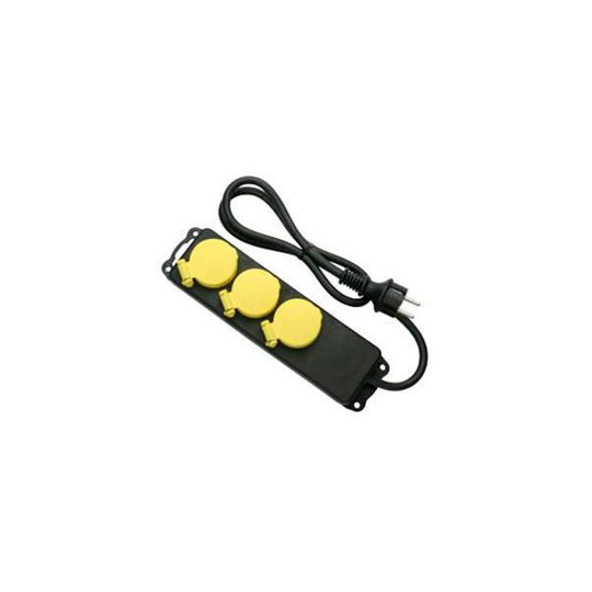 LKB 2403257 Haaroitusjatkojohto 3-osainen, maadoitettu, kannellinen, 1,5 metriä