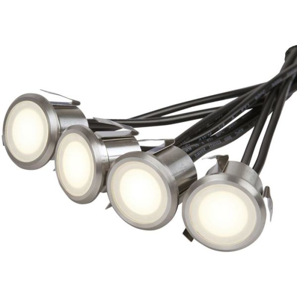Hide-a-Lite Decklight Garden Kit Kuistivalaisin ruostumaton teräs, 3000 K