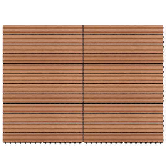 vidaXL WPC-laatat 60x30 cm 6 kpl 1m² ruskea