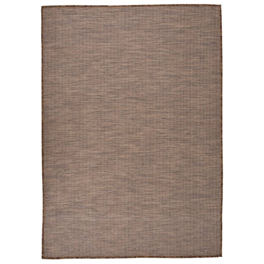 vidaXL Ulkomatto Flatweave 140x200 cm ruskea