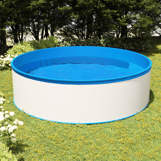 vidaXL Kahluuallas 4-askelmaiset tikkaat 350x90 cm valkoinen