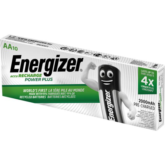 Energizer Recharge Power Plus Akku ladattava, AA, 1,2 V, 10 kpl