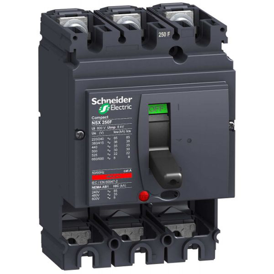 Schneider Electric NSX250F Virtakatkaisin 3-napainen 250 A, 36 kA