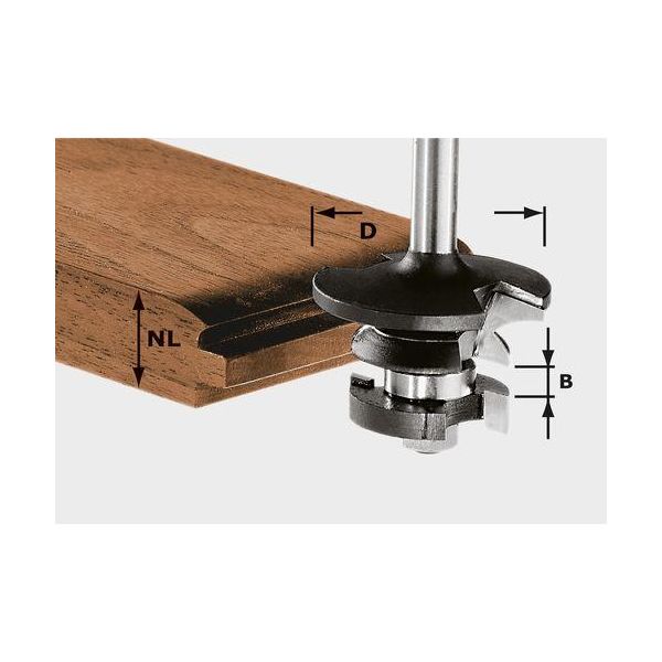 Festool HW S8 D43/21 A/KL Vastaprofiilijyrsinterä Varsi 8 mm