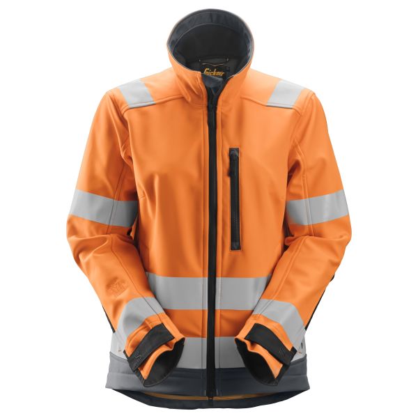 Snickers 1237 AllroundWork Softshelltakki heijastimet, oranssi XS