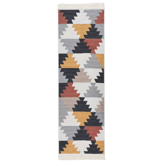 vidaXL Matto monivärinen 80x300 cm puuvilla