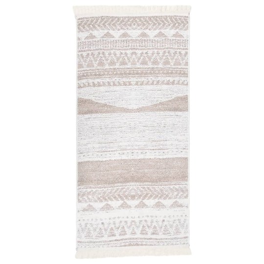 vidaXL Matto beige 100x200 cm puuvilla