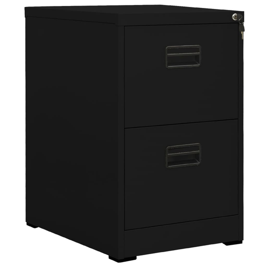 vidaXL Arkistokaappi musta 46x62x72,5 cm teräs