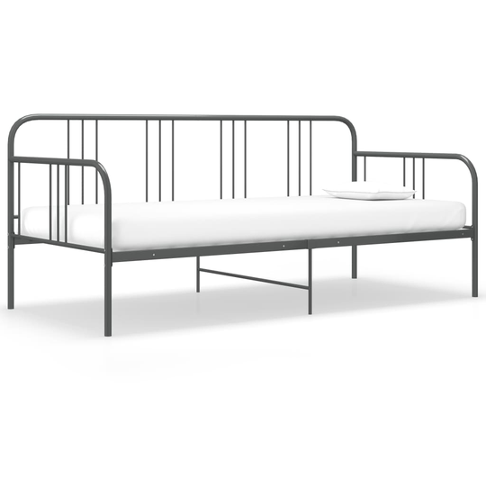 vidaXL Sohvasängyn runko harmaa metalli 90x200 cm
