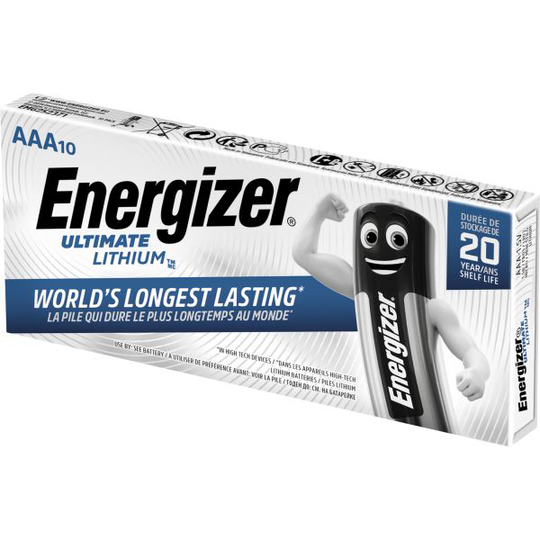 Energizer Ultimate Lithium Litiumparisto AAA, 1,5 V, 10 kpl AAA