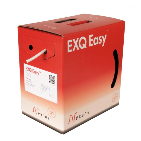 Nexans EXQ Easy Asennuskaapeli 300/500 V 3G1,5 mm², Cable Guy -pakkaukseen