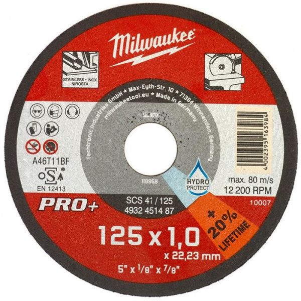Milwaukee SCS 41 PRO+ Katkaisulaikka 125x1 mm.