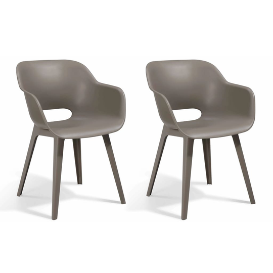 Allibert Ulkotuolit Akola 2 kpl cappuccino