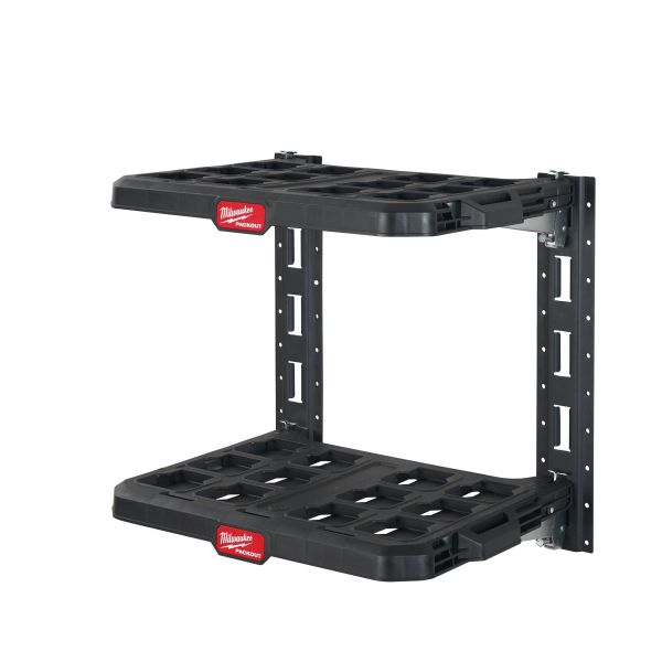 Milwaukee PACKOUT RACKING SYSTEM KIT Hyllyjärjestelmä 2 hyllyä ja asennuskiskot