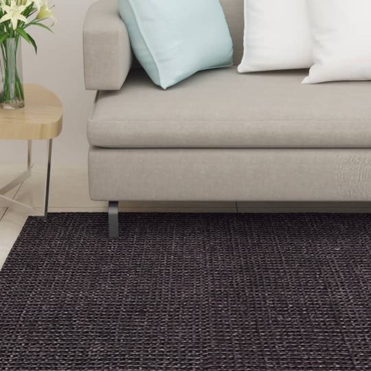vidaXL Matto luonnollinen sisal 100x250 cm musta