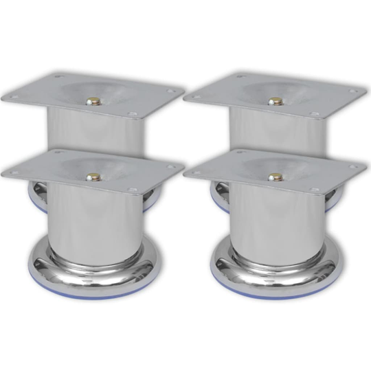vidaXL 4 Pyöreää Sohvanjalkaa 60 mm kromi