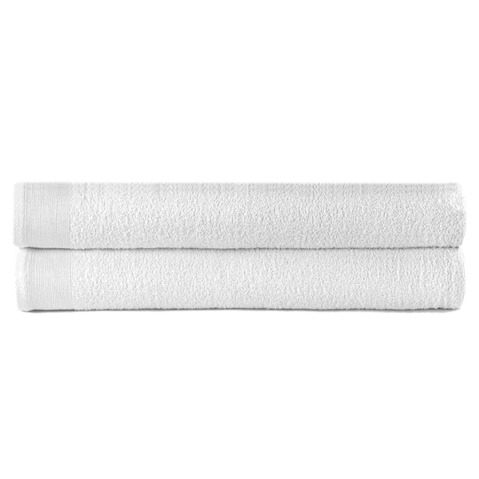 vidaXL Suihkupyyhkeet 2 kpl puuvilla 450 g/m² 70 x 140 cm valkoinen