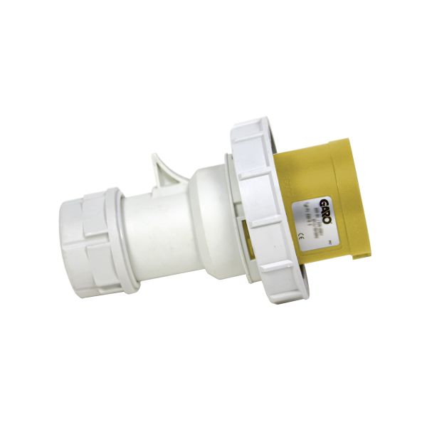 Garo PV 432-4 S Pistotulppa IP67, 5-napainen, 32A 110 V, keltainen, 4 h