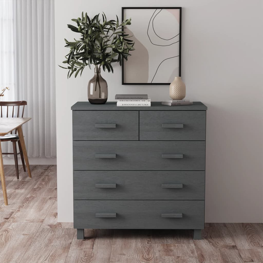 vidaXL Senkki tummanharmaa 79x40x80 cm täysi mänty