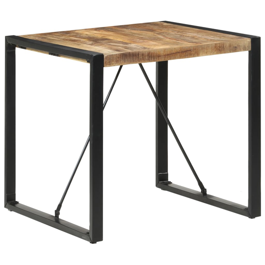 vidaXL Ruokapöytä 80x80x75 cm karkea mangopuu