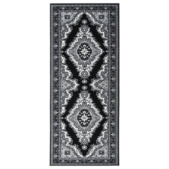 vidaXL Käytävämatto BCF musta 100x250 cm