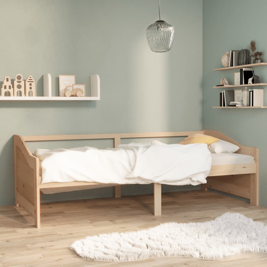 vidaXL Päivävuode 3-istuttava täysi mänty 90x200 cm