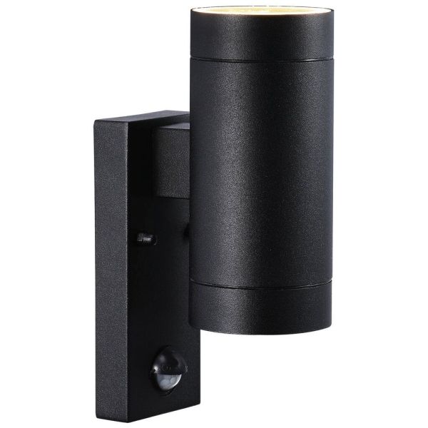 Nordlux TIN 21519103 Julkisivuvalaisin anturi, GU10, IP54 7W, musta