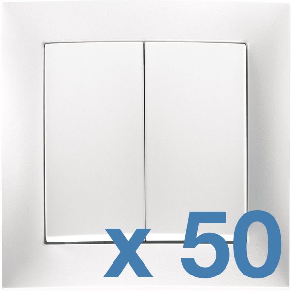 Hager 6802303509 Kytkin 50 kpl Kruunu, kehyksellä