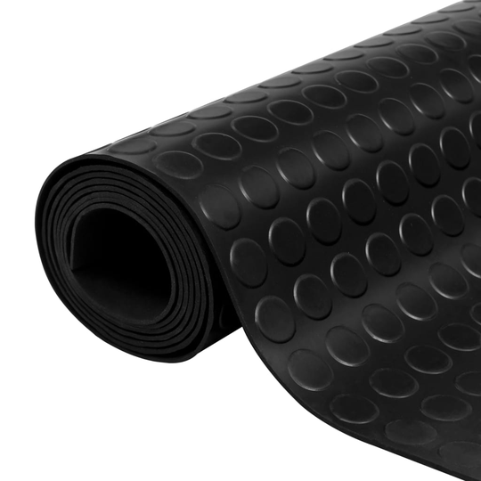 vidaXL Luistamaton kumimatto 5 x 1 m pilkullinen