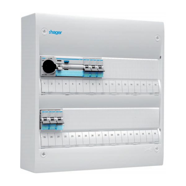 Hager GD218SF Kytkentäkaappi Tyyppi: Gamma, IP30 2 x 18 moduulia