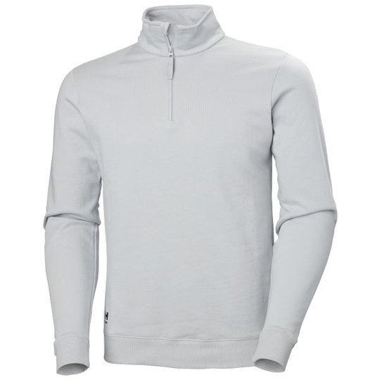 Helly Hansen Workwear Manchester Collegepaita vaaleanharmaa, lyhyt vetoketju 4XL