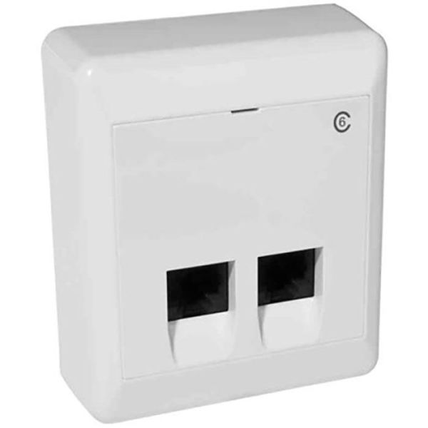 Elko RS Data-/telerasia pinta-asennus, 2 x 8