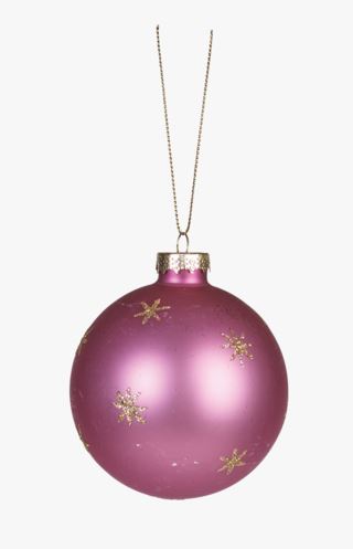Starsy pink joulupallo roosa