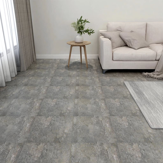 vidaXL Itsekiinnittyvä lattialankku 20 kpl PVC 1,86 m² harmaa
