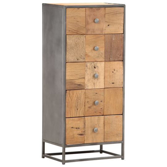 vidaXL Lipasto 45x30x100 cm täysi kierrätetty puu
