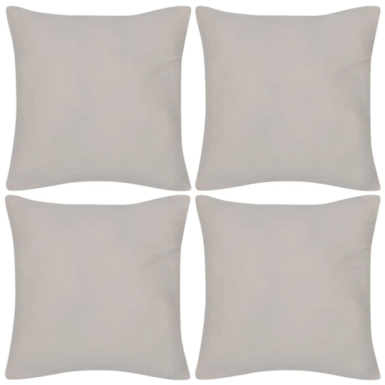 vidaXL Beige tyynynpäällinen Puuvilla 4kpl 40 x 40 cm