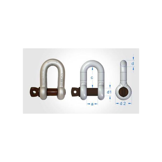 Gunnebo A083405 Sakkeli suora, ruuvipultti, FZ 3/16"/0,33T