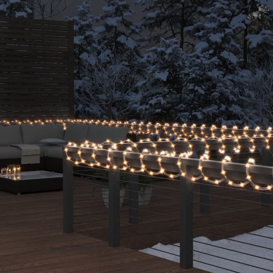 vidaXL Valokaapeli 480 LED-valoa lämmin valkoinen 20 m PVC