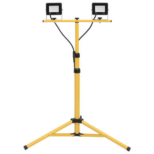 vidaXL LED-valonheitin kolmijalalla 2x20 W kylmä valkoinen