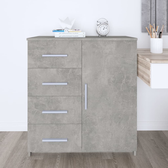 vidaXL Senkki betoninharmaa 79x35x88 cm lastulevy